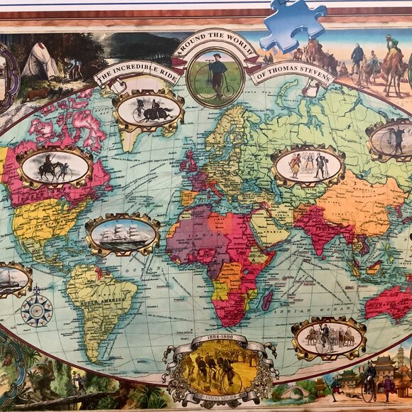 Ravensburger 1000 Piece Jigsaw Puzzle "Bicycle Around the World" - Picture 3 of 3